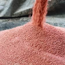 blue fertilizer pellets